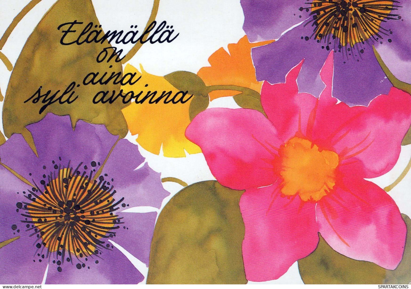 FLOWERS Vintage Ansichtskarte Postkarte CPSM #PBZ464.DE - Flowers