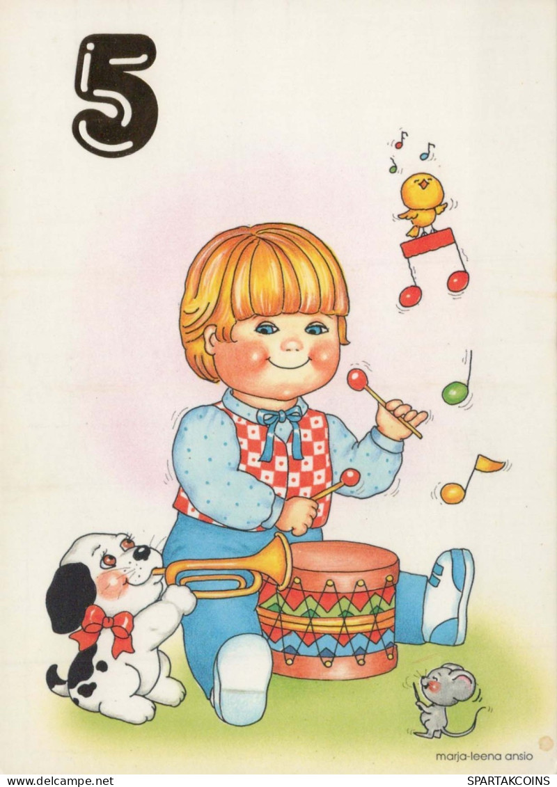 ALLES GUTE ZUM GEBURTSTAG 5 Jährige JUNGE KINDER Vintage Ansichtskarte Postkarte CPSM #PBU009.DE - Anniversaire