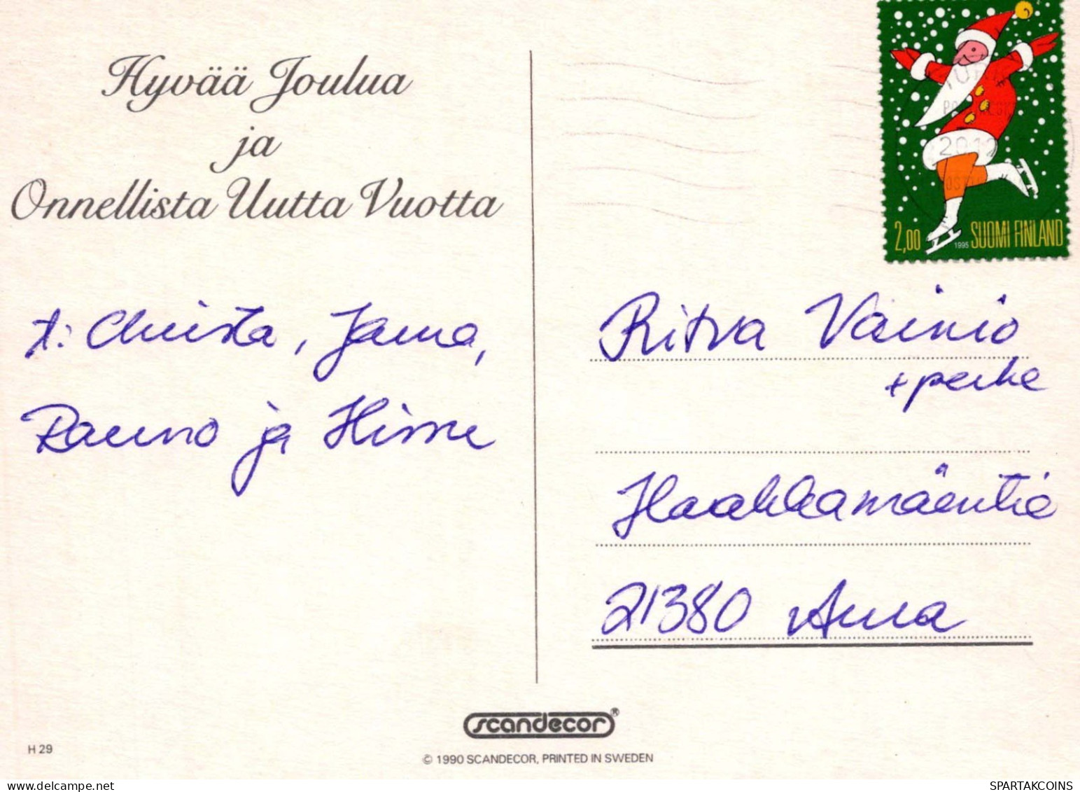 WEIHNACHTSMANN SANTA CLAUS Neujahr Weihnachten Vintage Ansichtskarte Postkarte CPSM #PBL520.DE - Santa Claus