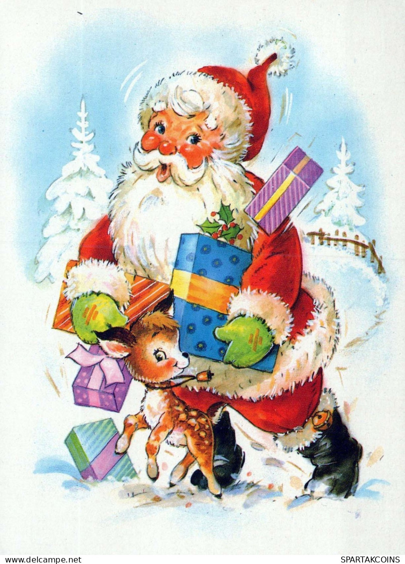 WEIHNACHTSMANN SANTA CLAUS Neujahr Weihnachten Vintage Ansichtskarte Postkarte CPSM #PBL520.DE - Santa Claus