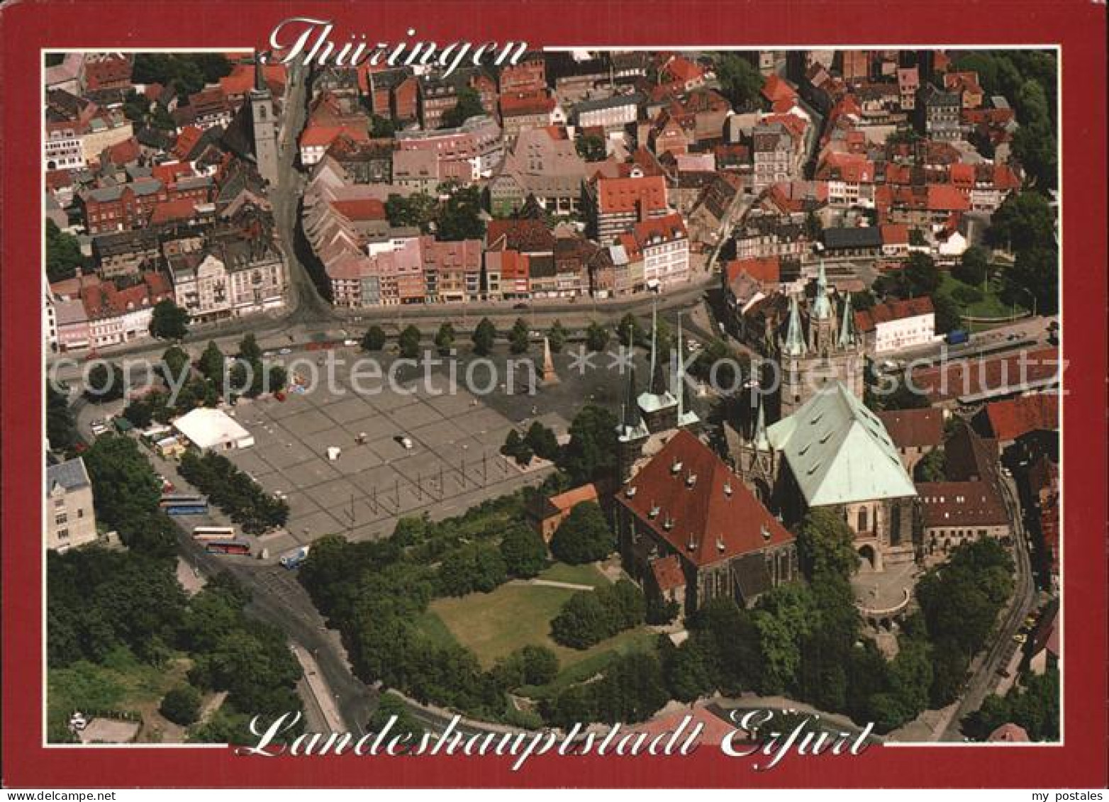 72580409 Erfurt Dom Severikirche Luftaufnahme Erfurt - Erfurt