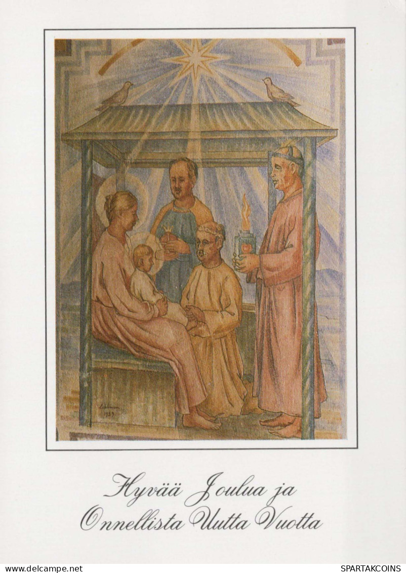 Jungfrau Maria Madonna Jesuskind Weihnachten Religion Vintage Ansichtskarte Postkarte CPSM #PBB858.DE - Vierge Marie & Madones
