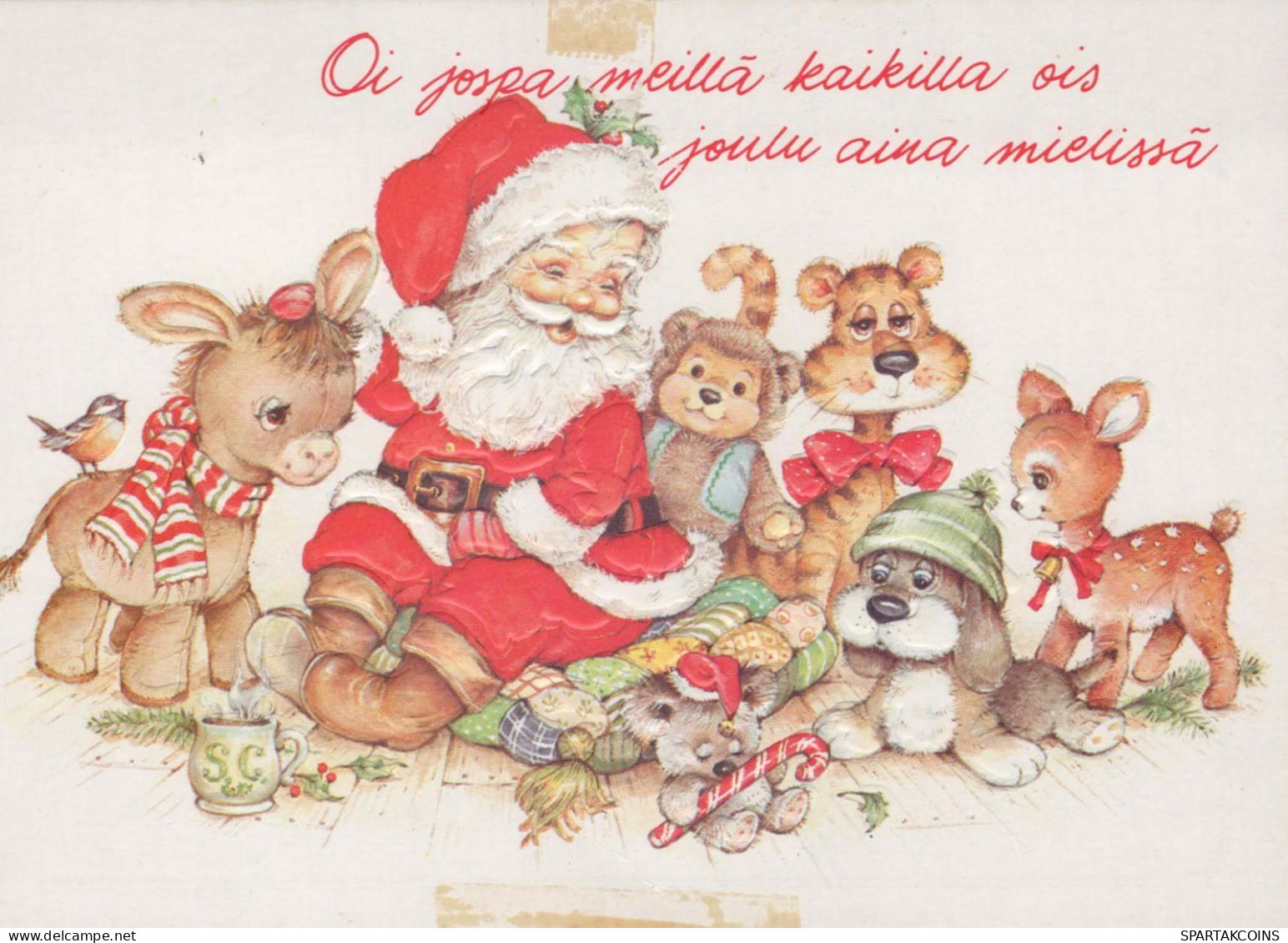 WEIHNACHTSMANN SANTA CLAUS Neujahr Weihnachten Vintage Ansichtskarte Postkarte CPSM #PBA942.DE - Santa Claus