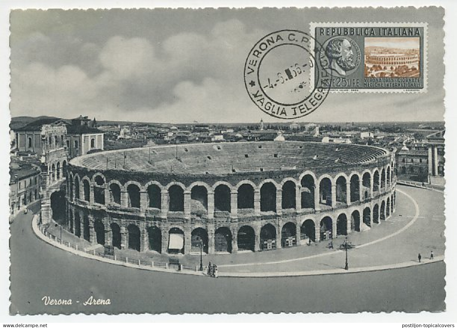 Maximum Card Italy 1956 Arena - Verona - Other & Unclassified