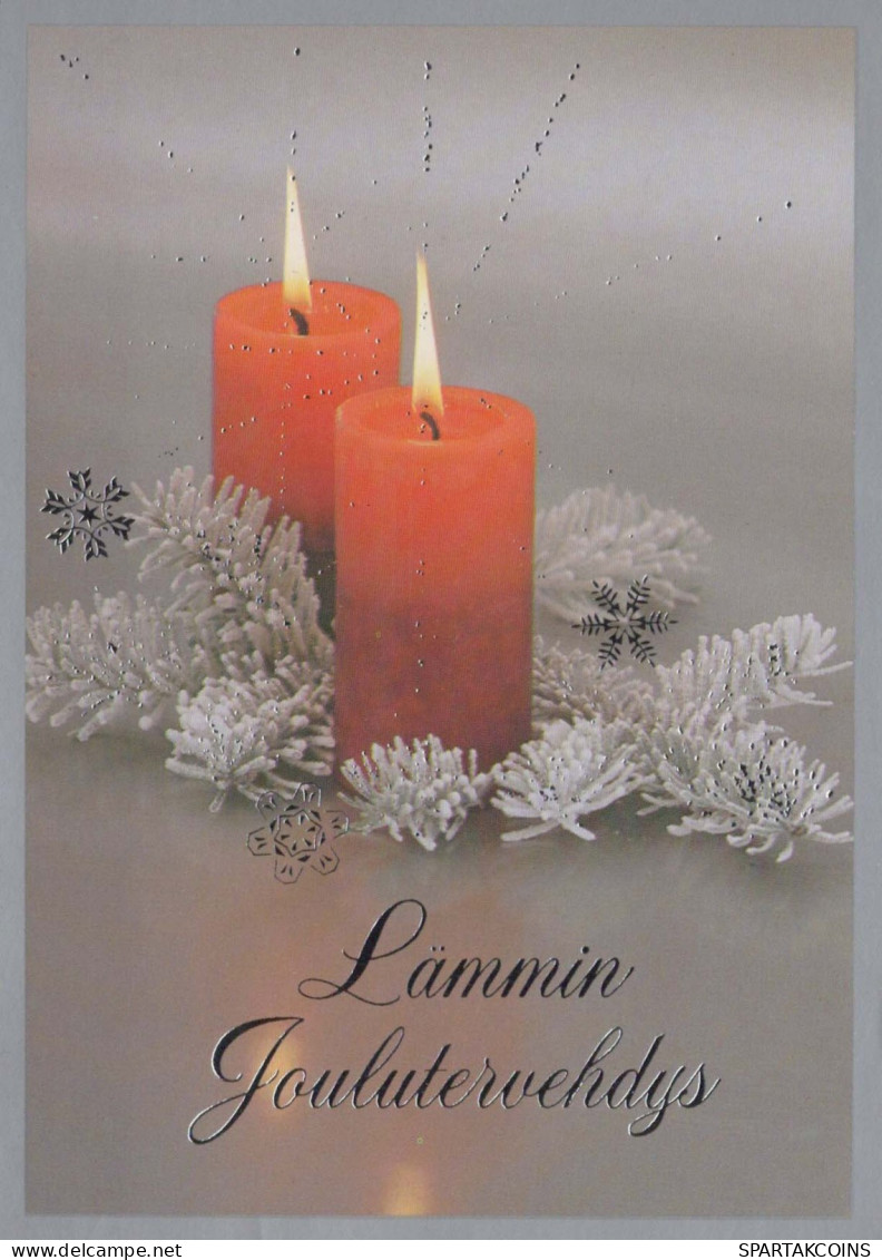 Neujahr Weihnachten KERZE Vintage Ansichtskarte Postkarte CPSM #PAZ557.DE - Nouvel An