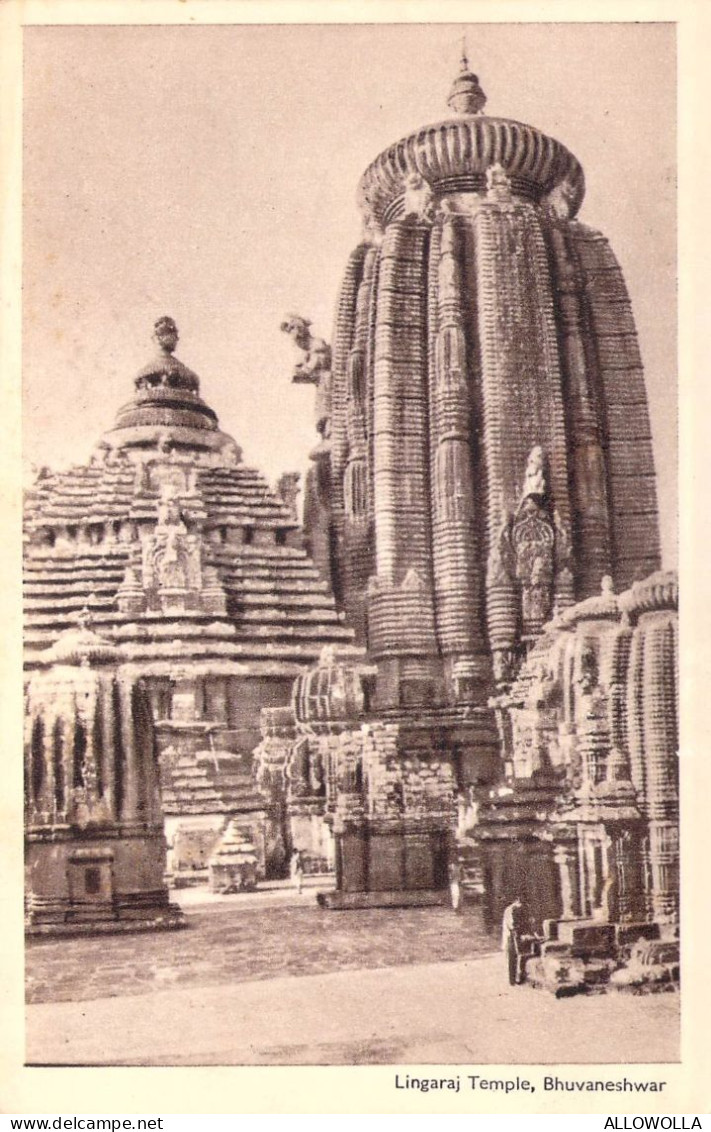 27015 " LINGARAJ TEMPLE-BHUVANESHWAR " ANIMATED-VERA FOTO-CART. POST. NON  SPED. - Indien