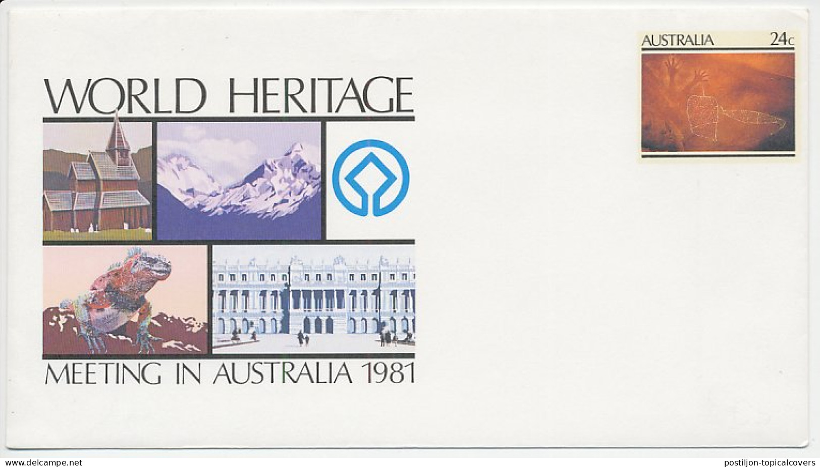 Postal Stationery Australia 1981 Hand Stencil - World Heritage - Indianen
