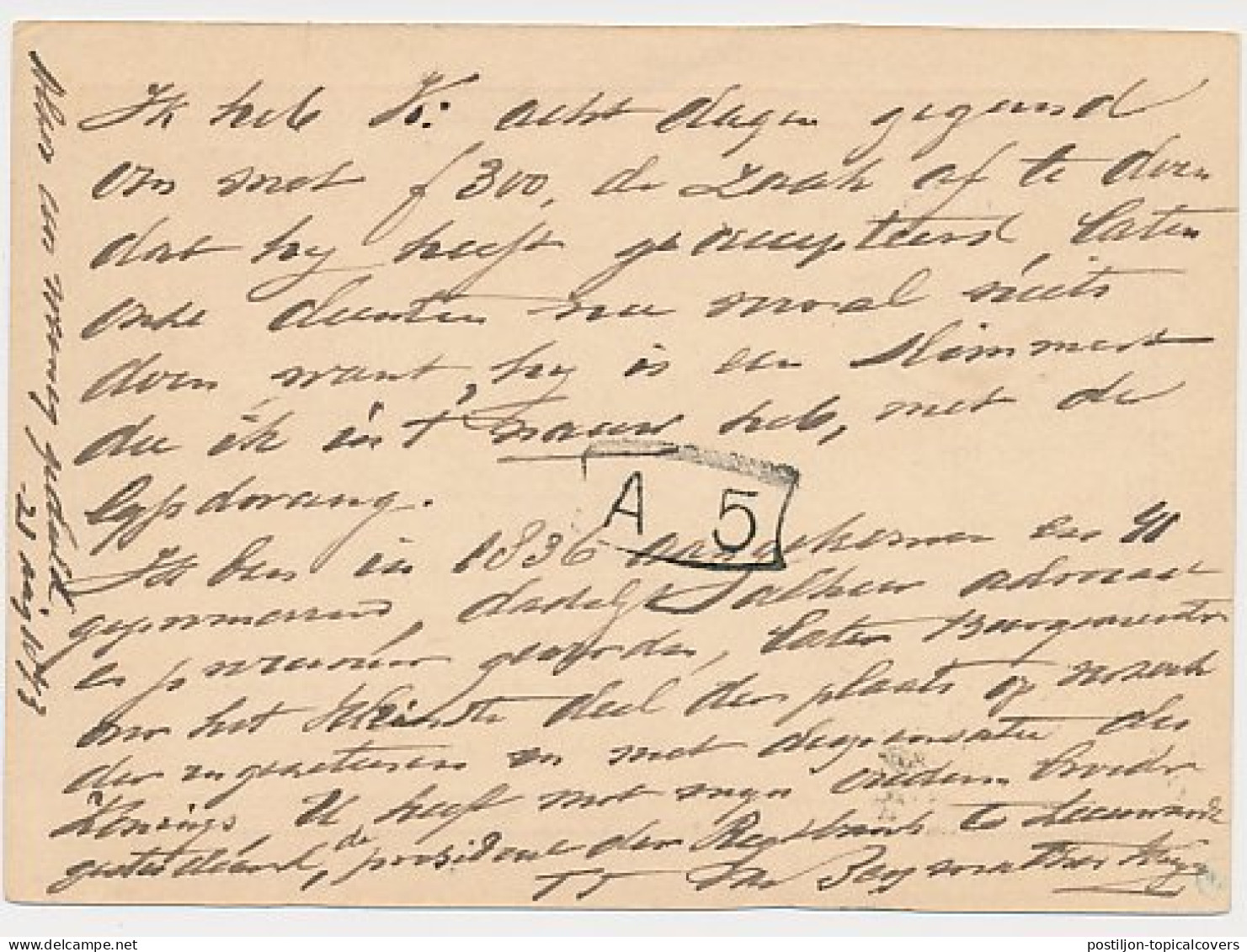 Trein Haltestempel Heerenveen 1873 - Briefe U. Dokumente