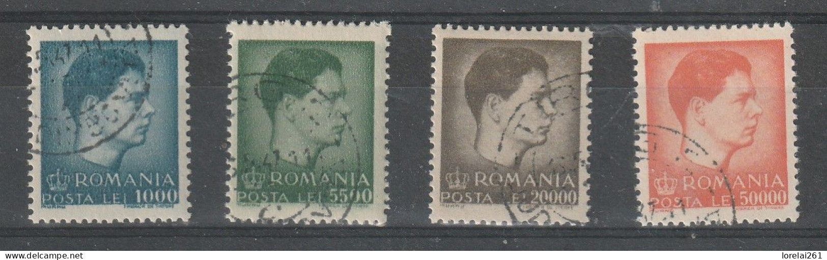 1947 - Roi Mihai Mi No 1033/1036 - Oblitérés