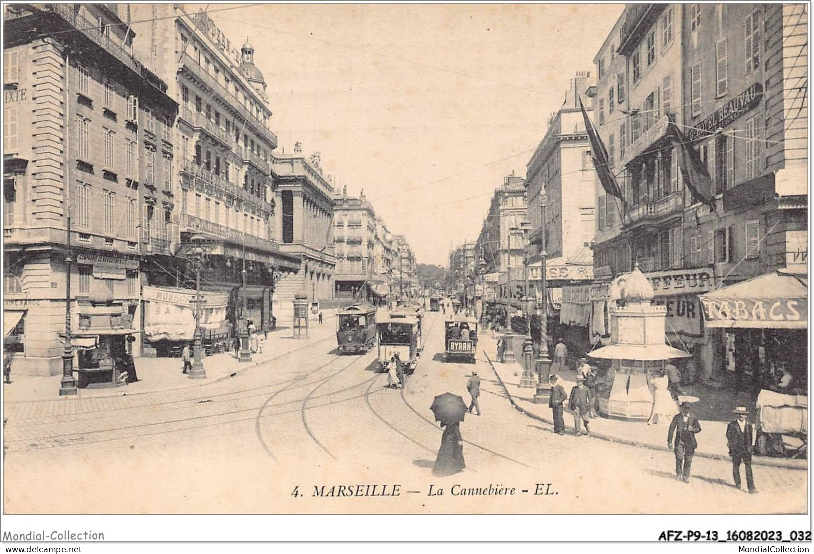 AFZP9-13-0699 - MARSEILLE - La Cannebière  - Canebière, Centre Ville