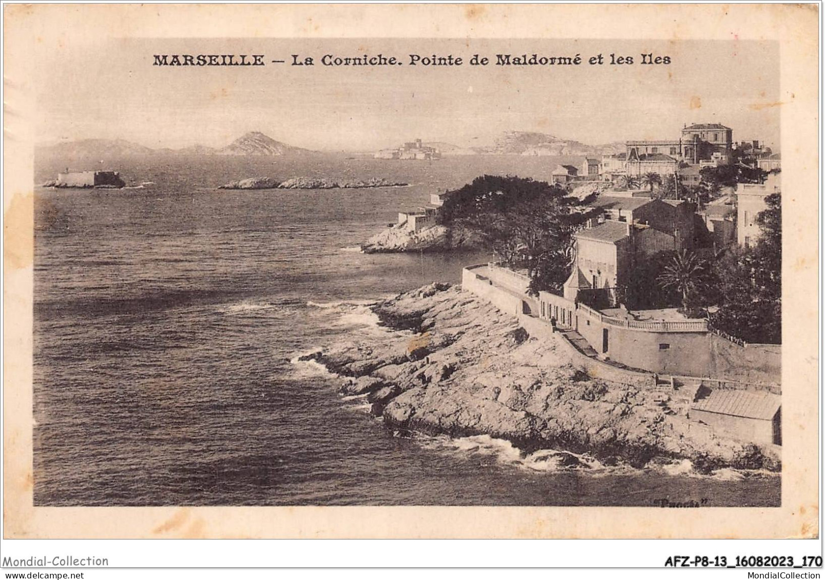 AFZP8-13-0673 - MARSEILLE - La Corniche - Pointe De Maldormé Et Les îles - Endoume, Roucas, Corniche, Beaches