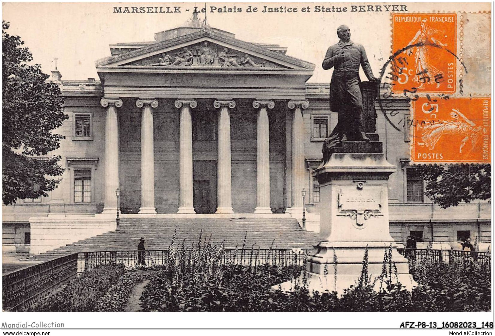 AFZP8-13-0662 - MARSEILLE - Le Palais De Justice Et Statue Berryer - Monuments