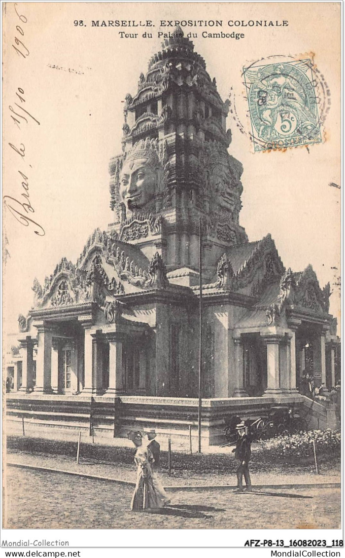 AFZP8-13-0647 - MARSEILLE - Exposition Coloniale - Tour Du Palais Du Cambodge - Expositions Coloniales 1906 - 1922