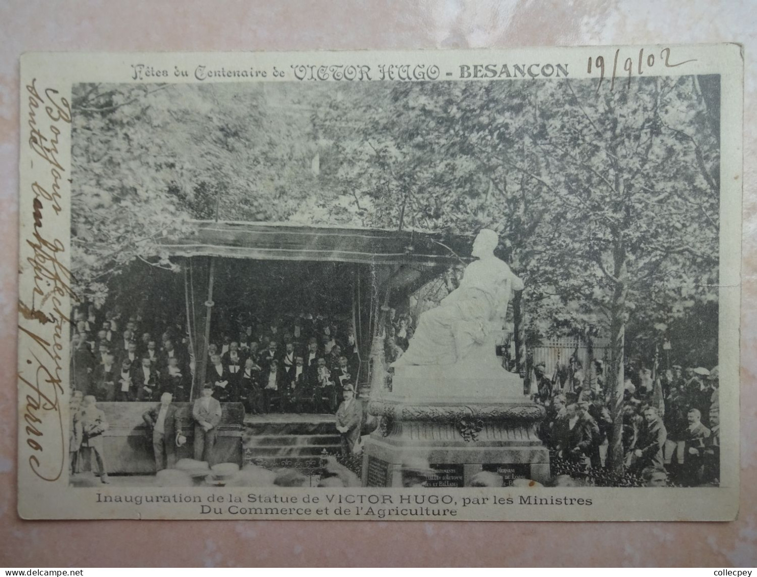 CPA 25 BESANCON Fêtes Du Centenaire De Victor Hugo Inauguration De La Statue - Besancon