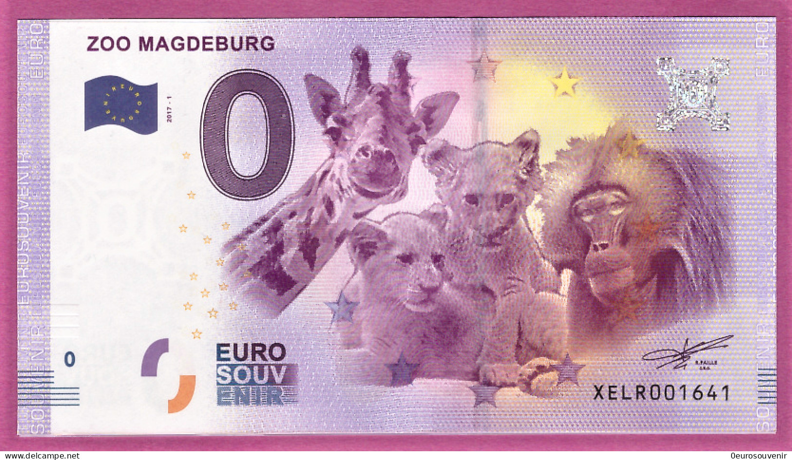 0-Euro XELR 2017-1 ZOO MAGDEBURG - Private Proofs / Unofficial