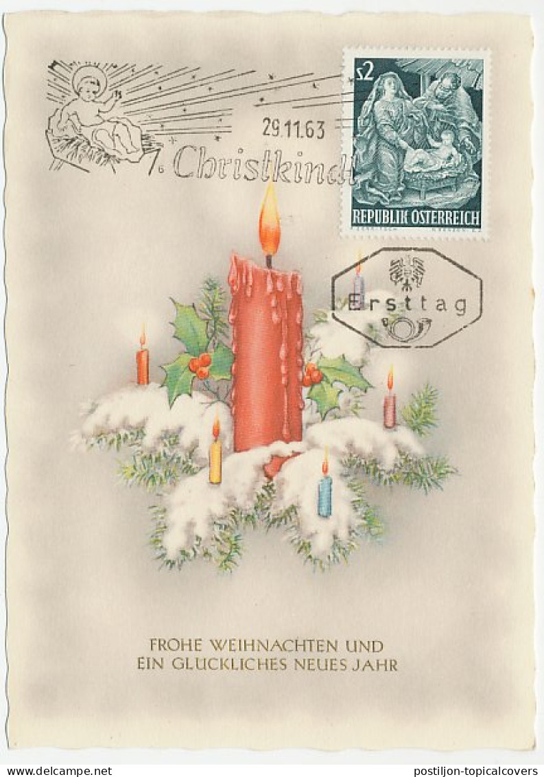 Maximum Card Austria 1963 Christkindl  - Noël