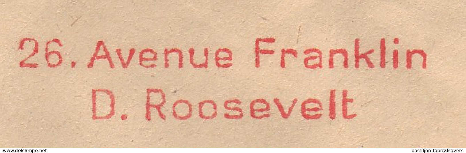 Meter Cover France 1953 Franklin D. Roosevelt - Autres & Non Classés
