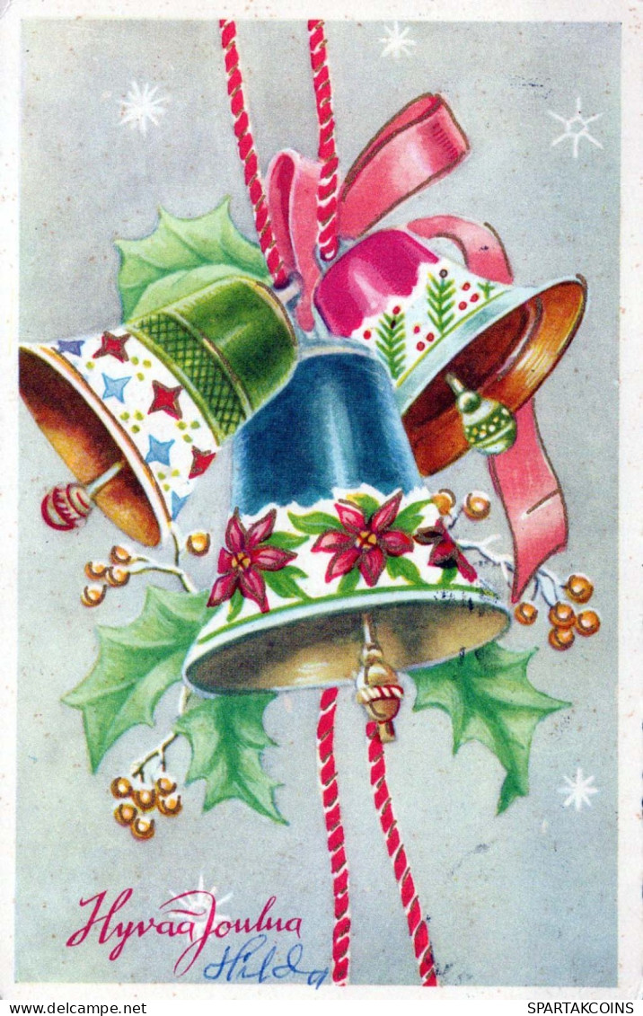 Buon Anno Natale BELL Vintage Cartolina CPSMPF #PKD502.IT - Nouvel An