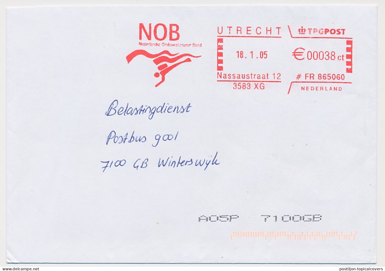 Meter Cover Netherlands 2005 Dutch Underwater Sports Association - Diver - Other & Unclassified