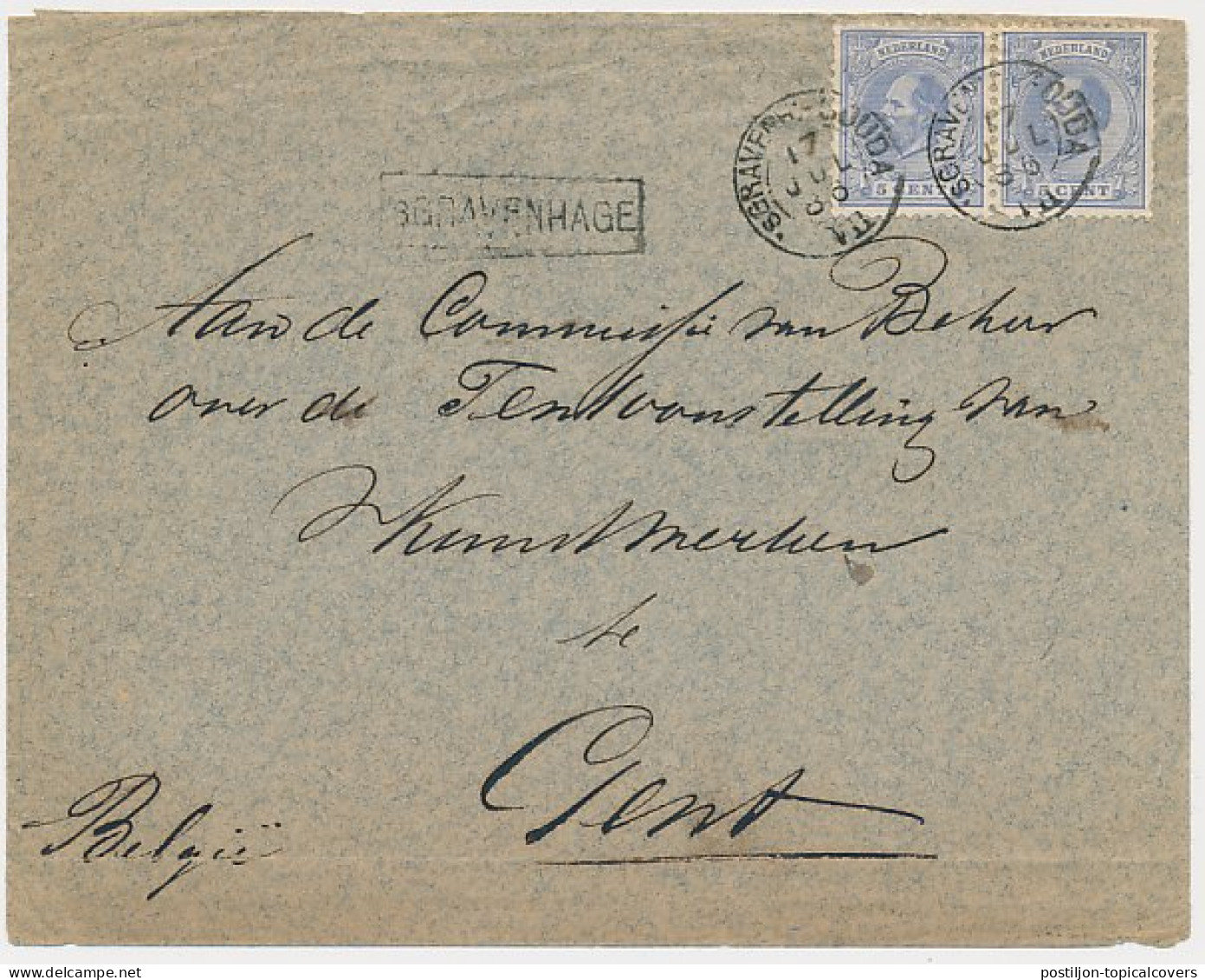 Trein Haltestempel S Gravenhage 1886 - Lettres & Documents