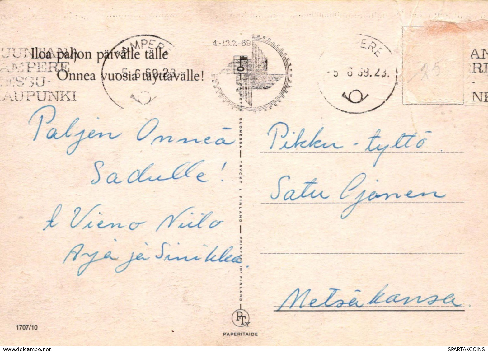 BUON COMPLEANNO 4 Años RAGAZZA BAMBINO Vintage Postal CPSM #PBT766.IT - Anniversaire