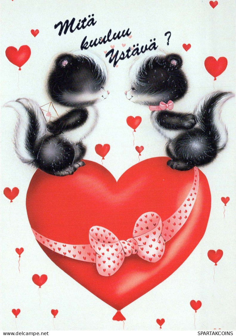 GATTO KITTY Animale Vintage Cartolina CPSM #PBQ986.IT - Cats