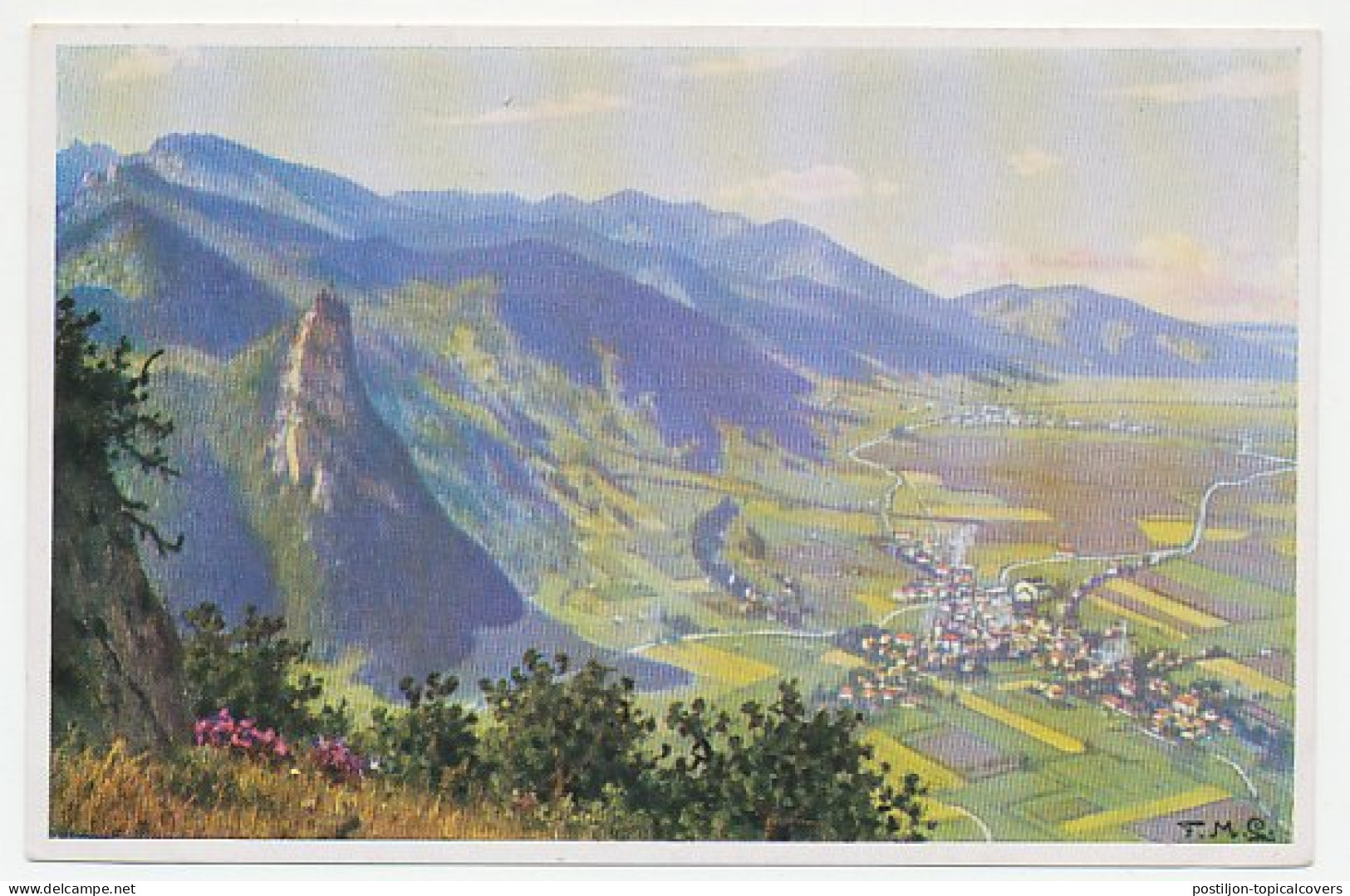 Postal Stationery Germany 1930 Mountain - Valley - Passion Play Oberammergau - Other & Unclassified