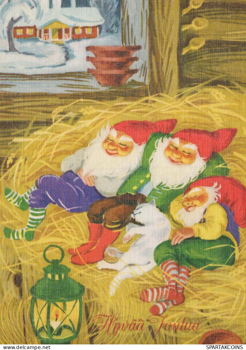Buon Anno Natale GNOME Vintage Cartolina CPSM #PBL935.IT - Nouvel An