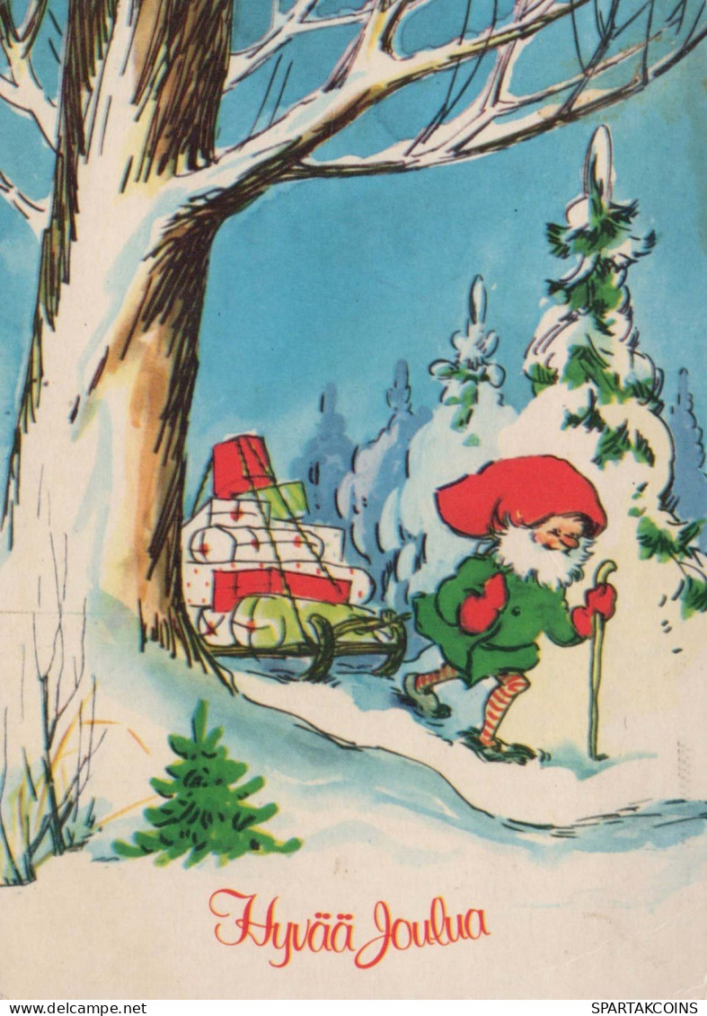 Buon Anno Natale GNOME Vintage Cartolina CPSM #PBM159.IT - Nouvel An