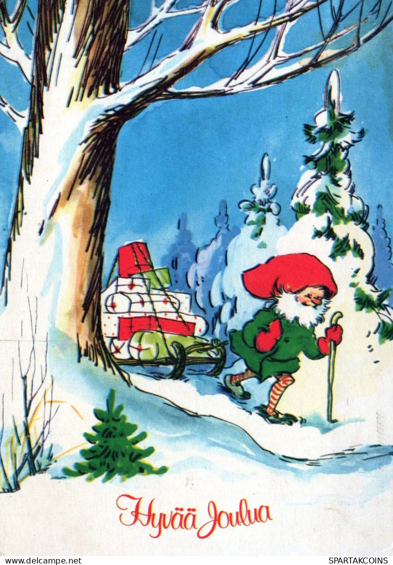 Buon Anno Natale GNOME Vintage Cartolina CPSM #PBM159.IT - New Year