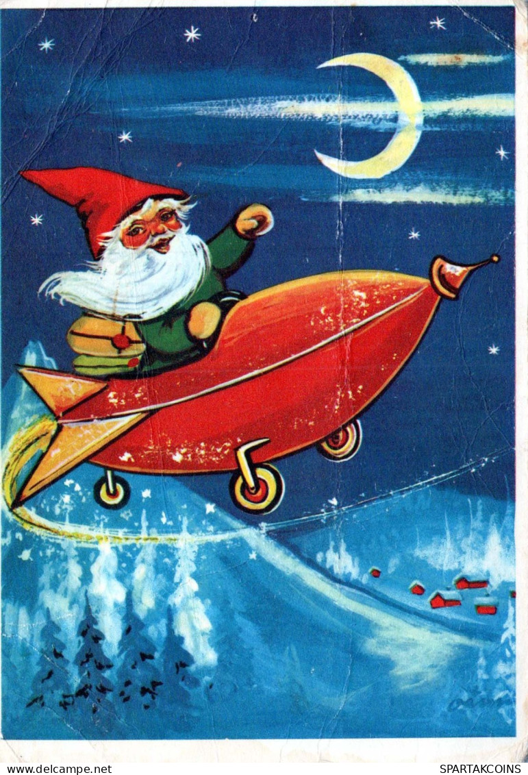 Buon Anno Natale GNOME Vintage Cartolina CPSM #PBL721.IT - Nouvel An