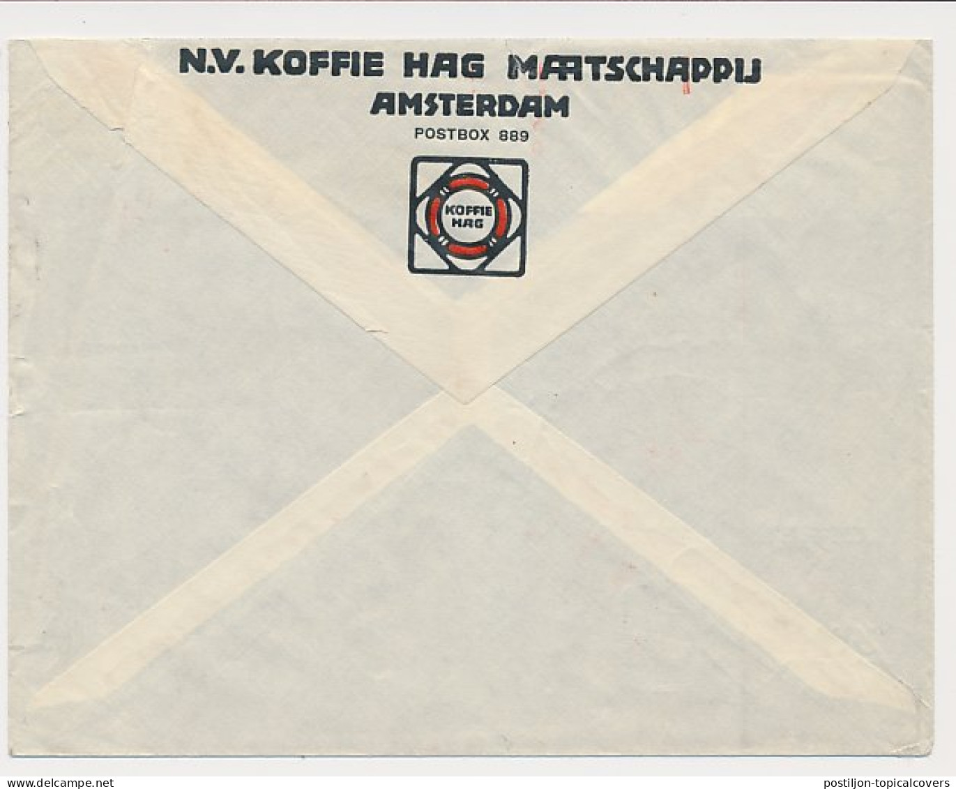 Meter Cover Netherlands 1934 Coffee - Hag - Amsterdam - Other & Unclassified