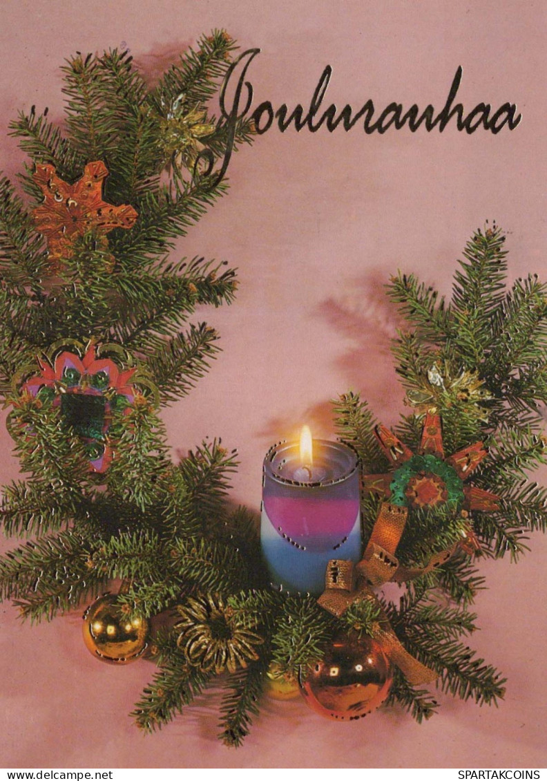 Buon Anno Natale CANDELA Vintage Cartolina CPSM #PBA134.IT - Nouvel An
