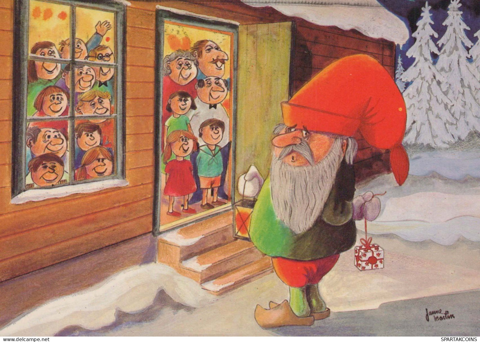 Buon Anno Natale GNOME Vintage Cartolina CPSM #PBA944.IT - Nouvel An