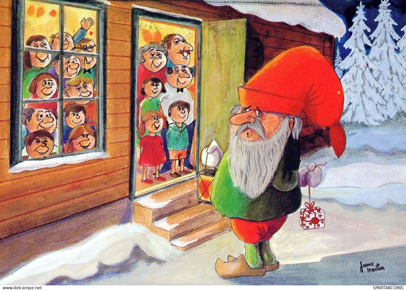 Buon Anno Natale GNOME Vintage Cartolina CPSM #PBA944.IT - Nouvel An