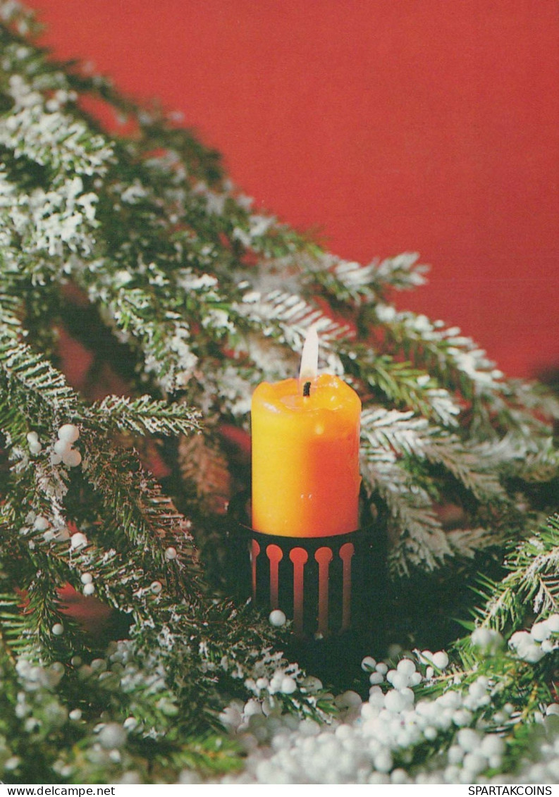 Buon Anno Natale CANDELA Vintage Cartolina CPSM #PBA255.IT - Nouvel An