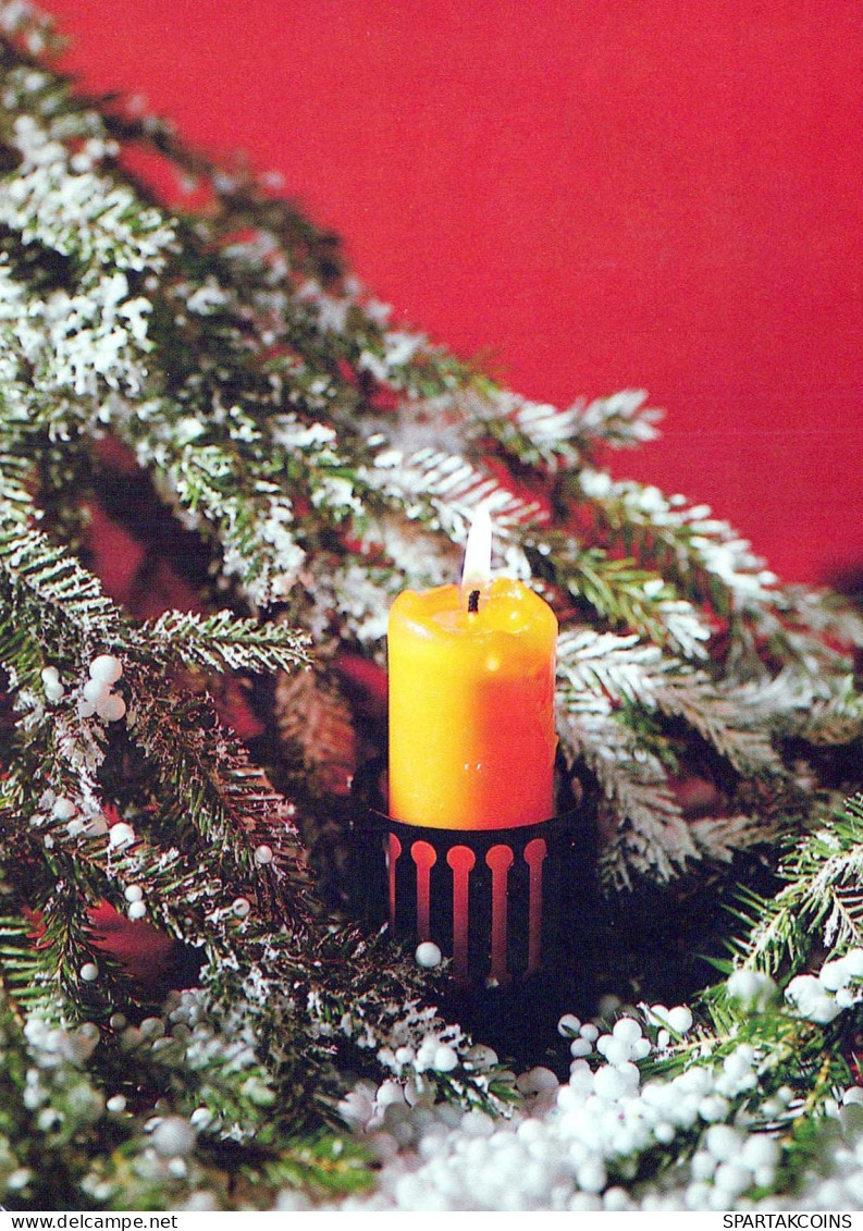Buon Anno Natale CANDELA Vintage Cartolina CPSM #PBA255.IT - Nouvel An