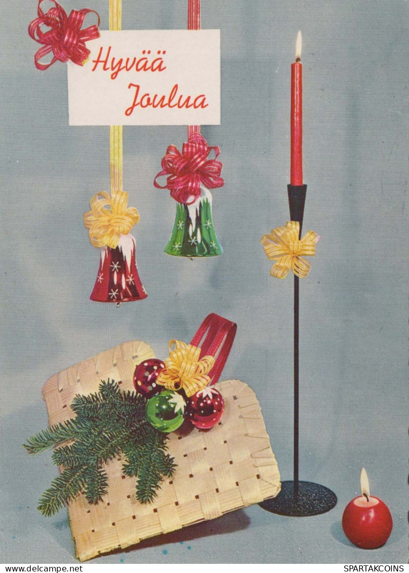 Buon Anno Natale CANDELA Vintage Cartolina CPSM #PAZ498.IT - Nouvel An