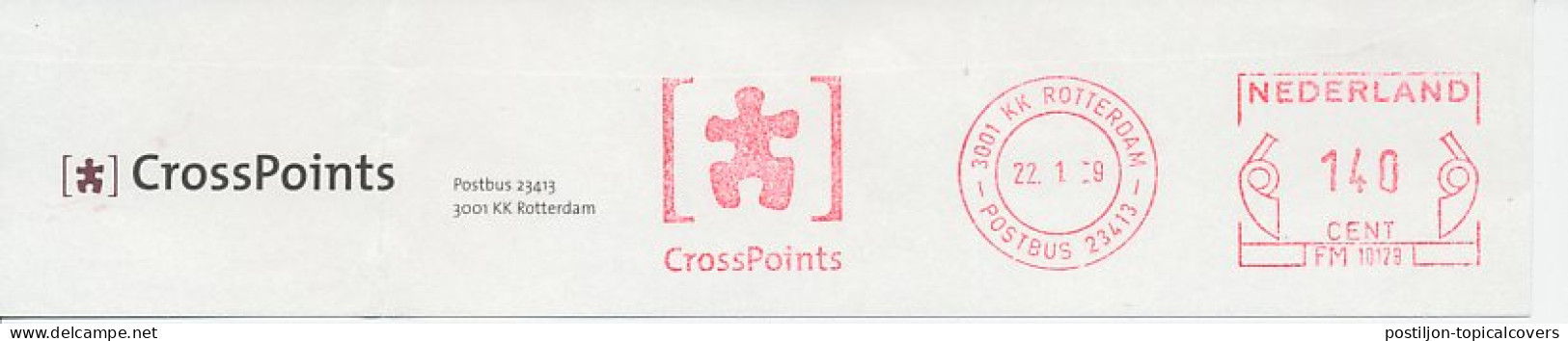 Meter Top Cut Netherlands 1999 Puzzle Piece - Cross Points - Unclassified