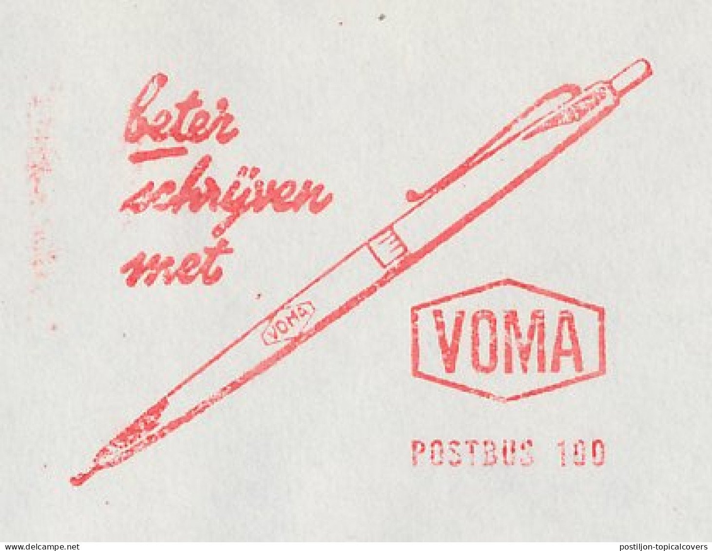 Meter Cover Netherlands 1970 Ballpoint Pen - Deventer - Non Classés