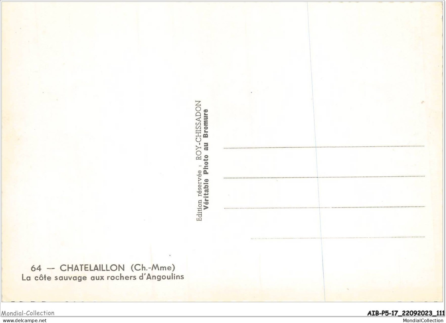 AIBP5-17-0552 - CHATELAILLON - La Côte Sauvage Aux Rochers D'angoulins  - Châtelaillon-Plage