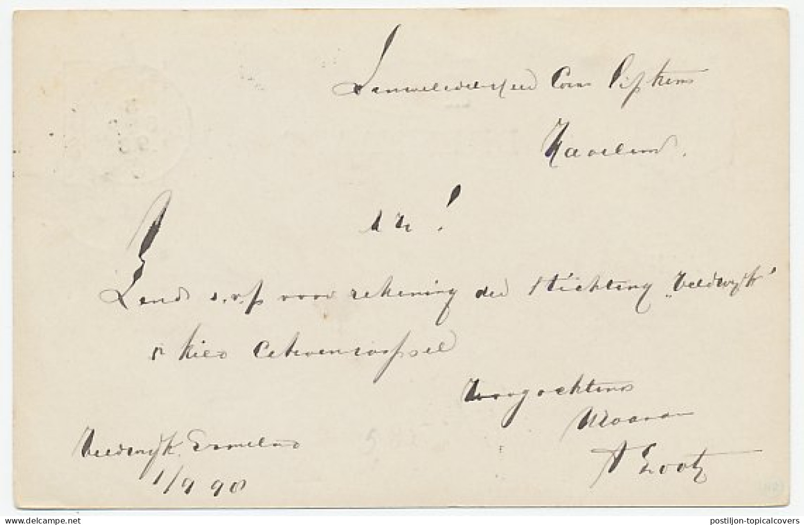 Trein Kleinrondstempel : Utrecht - Zwolle C 1898 - Lettres & Documents