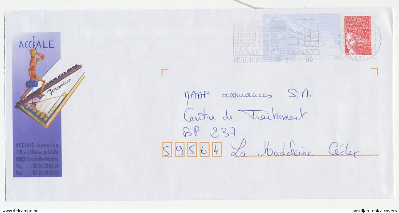 Postal Stationery / PAP France 2002 Wooden Manakin - Acciale Training - Other & Unclassified