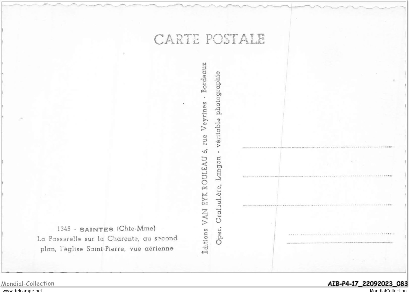 AIBP4-17-0410 - SAINTES - La Passerelle Sur La Charente - Au Second Plan L'église Saint-pierre - Vue Aérienne  - Saintes