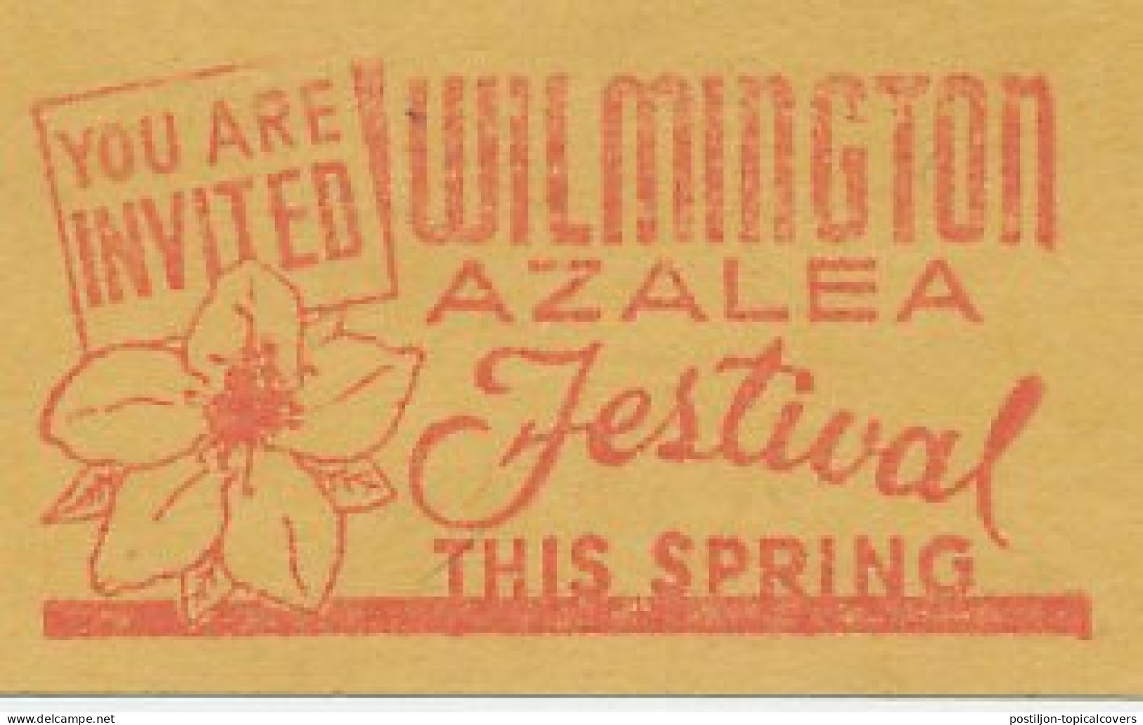 Meter Cut USA 1953 Flower - Azalea Festival - Autres & Non Classés