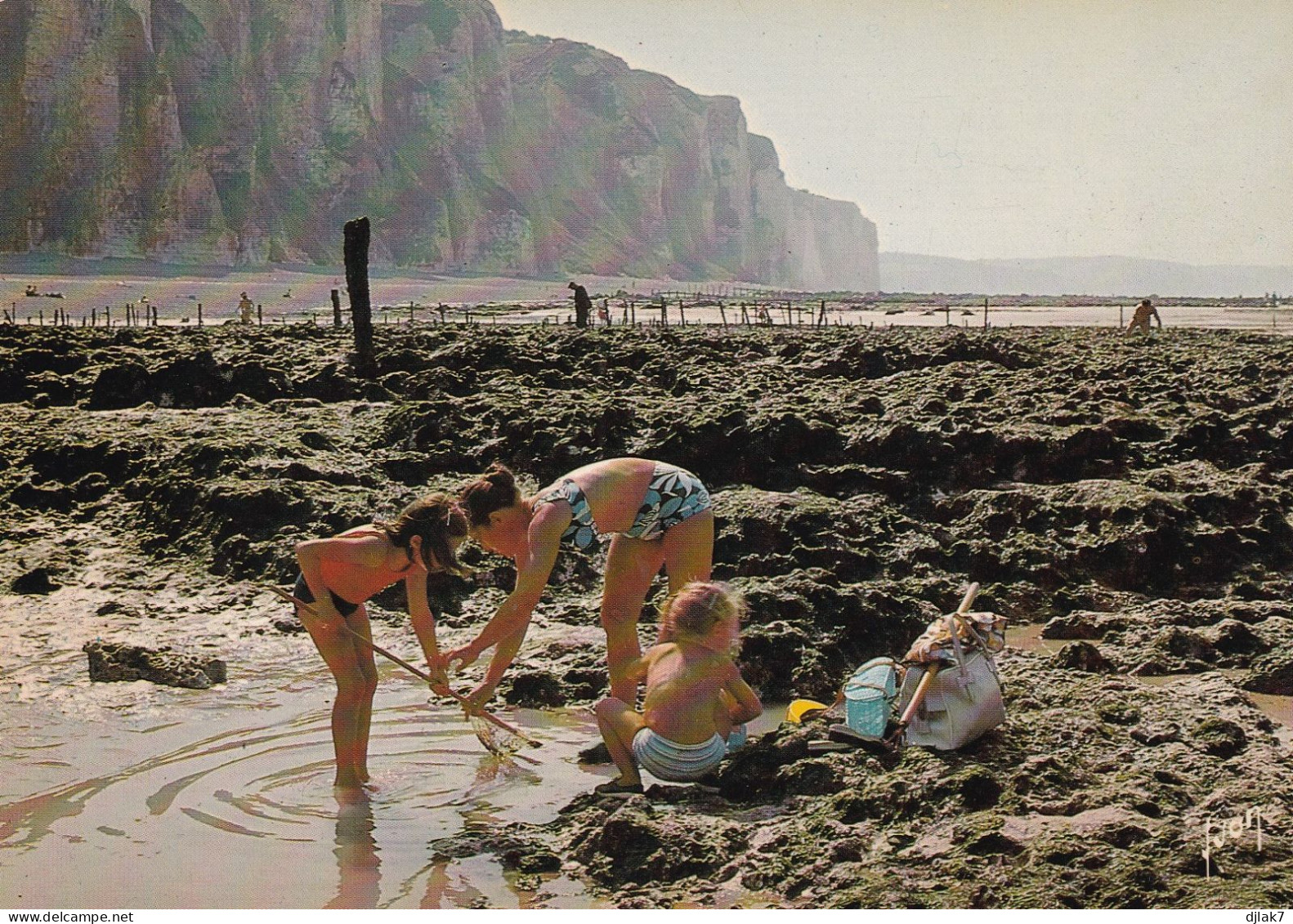 Sous La Falaise Normande La Cueillette Des Moules - Haute-Normandie