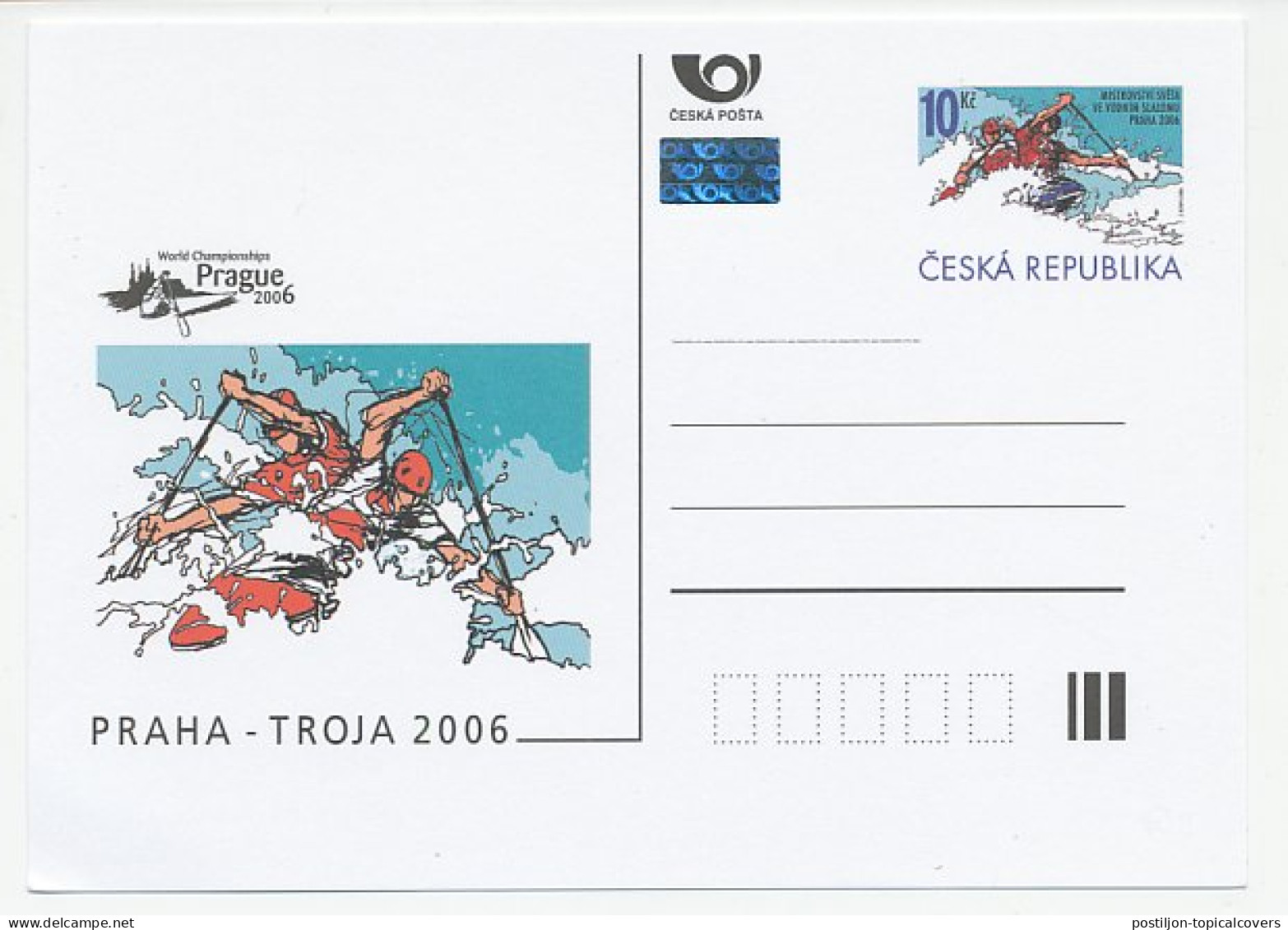 Postal Stationery Czechoslovakia 2006 Canoeing - World Championship - Autres & Non Classés
