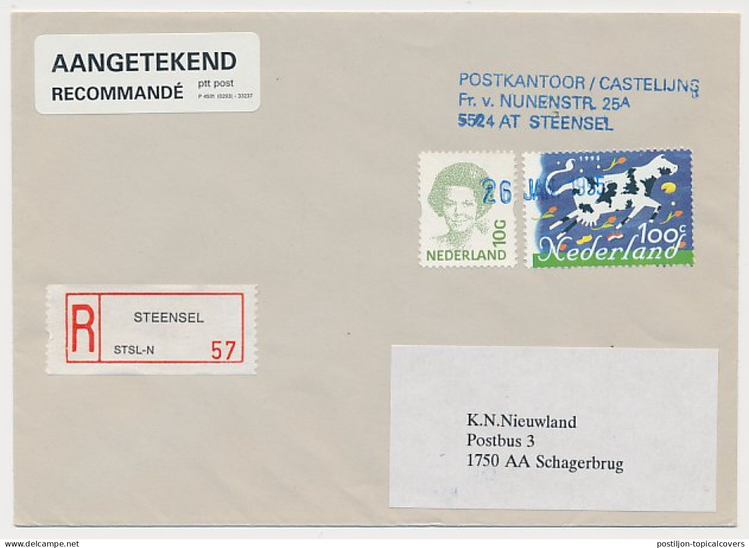 MiPag / Mini Postagentschap Aangetekend Steensel 1995 - Ohne Zuordnung