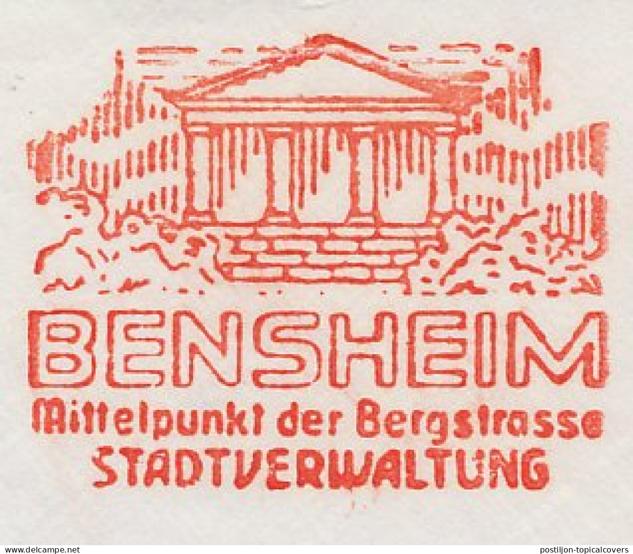 Meter Cut Germany 1966 Lusthaus Kirchberghäuschen - Bensheim - Sonstige & Ohne Zuordnung