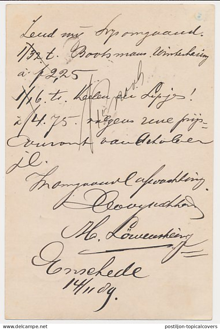 Trein Haltestempel Enschede 1889 - Briefe U. Dokumente